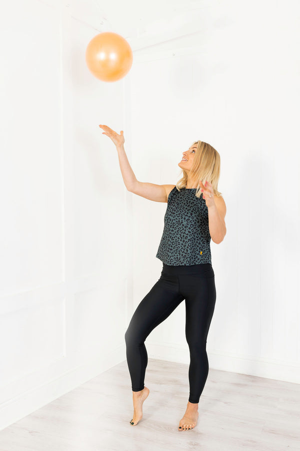 Our stylish Swing Vest features:  Lightweight and sweat wicking fabric.  Loose fit, sits on the hip.  Each vest has been made from 6 recycled plastic bottles in a certified factory.