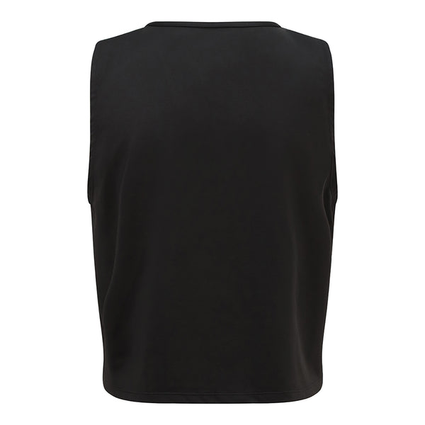 Our stylish Swing Vest features:  Lightweight and sweat wicking fabric.  Loose fit, sits on the hip.  Each vest has been made from 6 recycled plastic bottles in a certified factory.