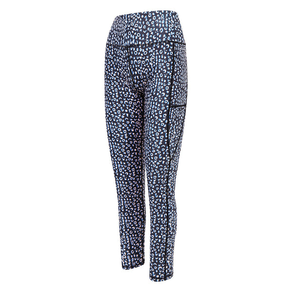 Supportive, functional and comfortable, our leggings feature:  High waisted fit.  Full leg length.  Two side pockets.  Four way stretch and sweat wicking fabric.  Each pair of leggings have been made from 18 recycled plastic bottles in a certified factory.