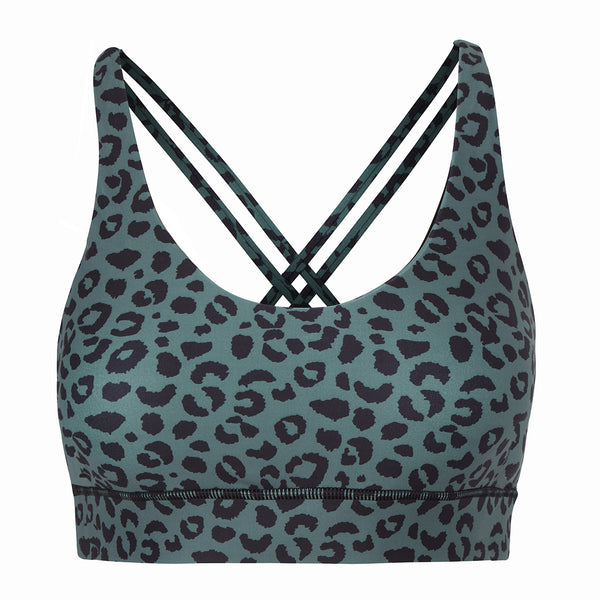 Supportive and functional our Sports Bra features:  Adjustable straps and removable pads for personal fit and comfort.  Fourway stretch and sweat wicking fabric.  Each bra has been made from 5 recycled plastic bottles in a certified factory.